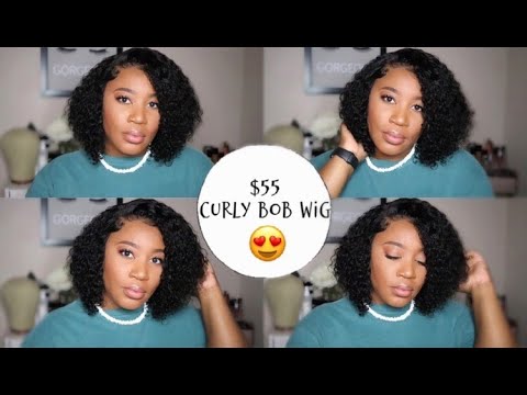 Clearance Sale!BOB 13x6 Lace Front Wig Deep Curly Brazilian Virgin Hair 10inch