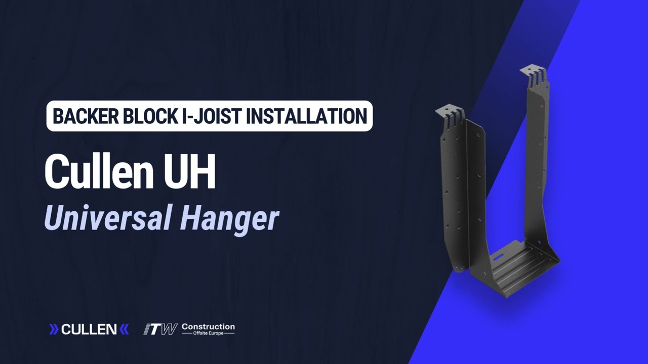 Cullen Universal Hanger (UH): Backer Block I-Joist Installation