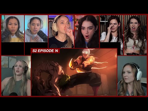 [GIRLS REACT] Gyutaro Appears | Demon Slayer S2 Ep 14 Girl Reaction Mashup