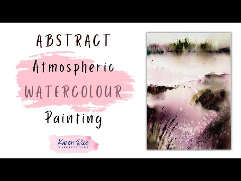 Atmospheric Abstract Landscape Watercolour Painting - Karen Rice