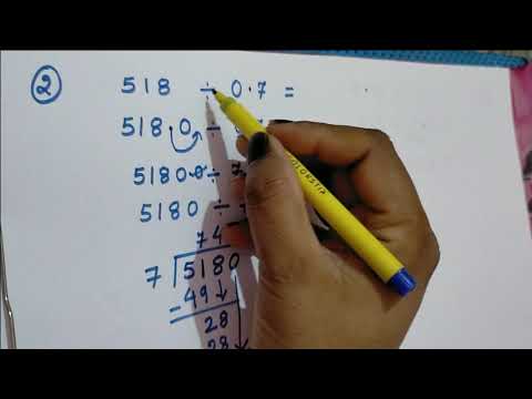 decimal division| whole number divided by decimal number| long division Video