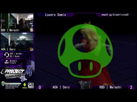 Blacklisted 2 LS - AOA | Darc (Fox, Captain Falcon) vs. RBD | Malachi (Peach)