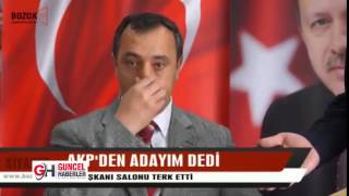 Engelli aday AKP deyince, Ak Parti İl Başkanı salonu terk etti