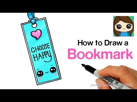 How to Draw a Bookmark Easy | Cute Back to School Supplies ...