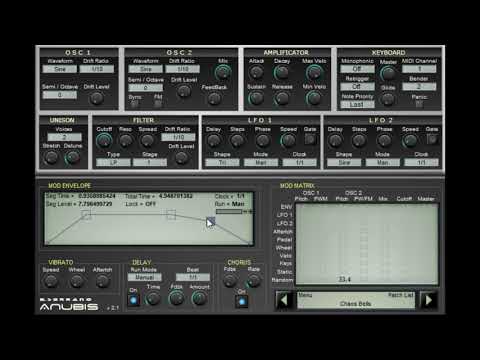 FREE VST SYNTHESISER  ANUBIS  SOUND DEMO