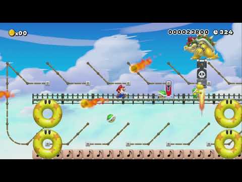 6-BOSS:Vs Bowser by Myuu - Super Mario Maker - No Commentary 1bk