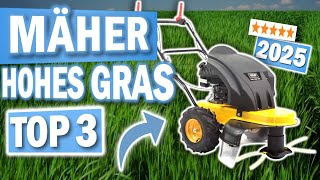RASENMÄHER FÜR HOHES GRAS kaufen: Top 3 Rasenmäher für hohes Gras 2026 im Vergleich!