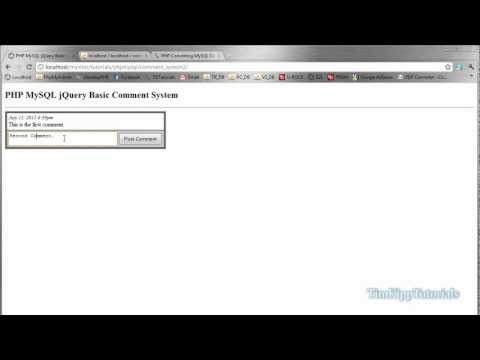 Php Programming Tutorial Basic Comment System Using Jquery Part 2