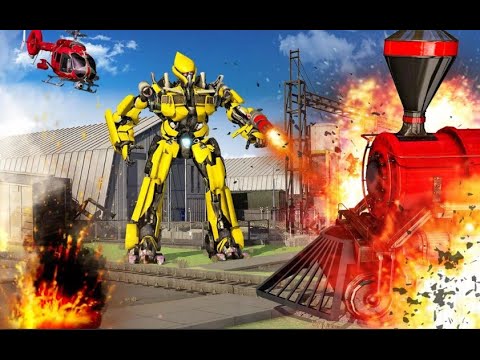Futuristic Train Transforming Robot ~Train Robot Shooting Games~Android Gameplay HD.
