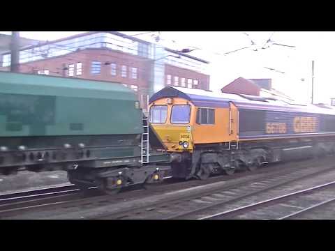 GBRf 66708 Aggregates Train passing Newcastle