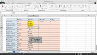 #7 - Dynamické doplňování v Excelu 2013 - videonávod (flash fill in Excel 2013)