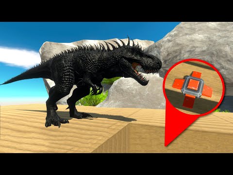 INDOMINUS REX ON EXPLOSIVE WOODEN BRIDGE - Animal Revolt Battle Simulator
