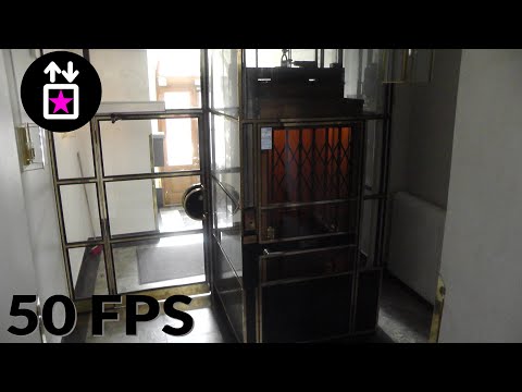 Vintage gated traction elevator filmed 5 times @ Karlbergsvägen 14, Stockholm, Sweden
