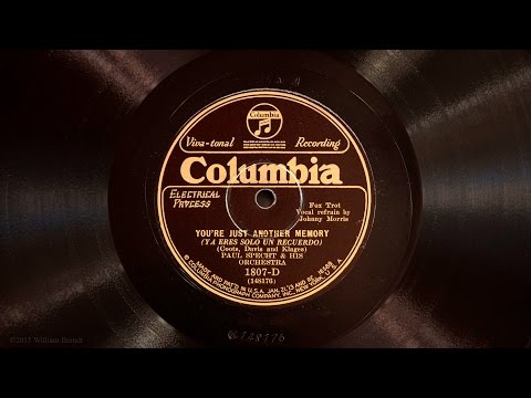 You're Just Another Memory • Paul Specht and His Orchestra (Victrola Credenza)