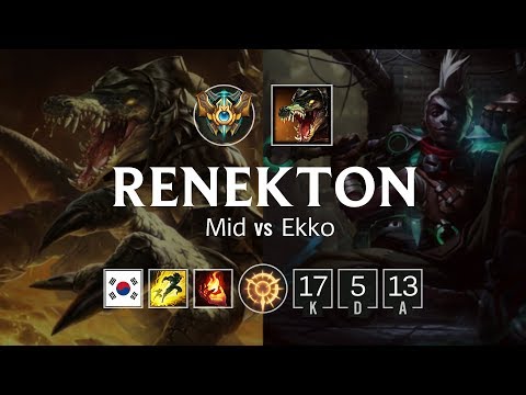 Renekton Mid vs Ekko - KR Challenger Patch 8.23