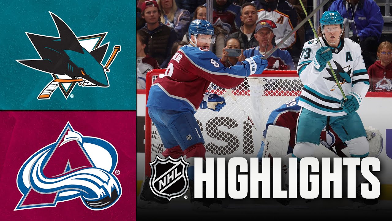 Sharks vs. Avalanche | NHL Highlights | November 26, 2025