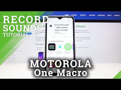 How to Record Sounds in MOTOROLA One Macro – Sounds Recorder