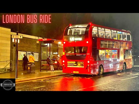 Early morning London Bus Ride amazing lights