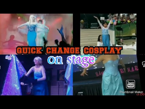 Let It go QUICK CHANGE Cosplay on Stage performance compilation