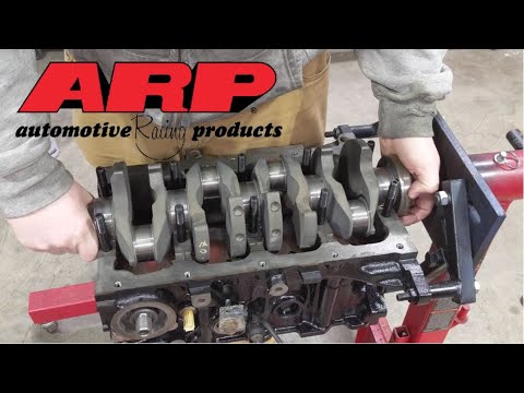 SVT Focus ARP Main Studs, Main Caps, and Crankshaft Installation