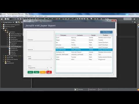 JavaFX Basic CRUD with JasperReport Project
