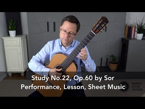 Study No.22, Op.60 by Fernando Sor and Lesson for Classical Guitar