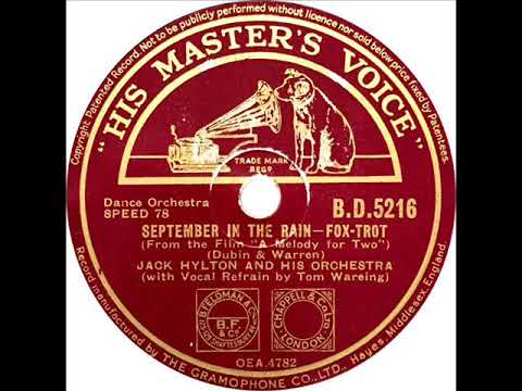 Jack Hylton - September In The Rain (Tom Wareing)