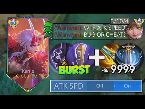 TOP GLOBAL KARRIE BEST BURST DAMAGE HÁCK BUILD FOR 2025!! ( INSANE DAMAGE ) MUST TRY!!