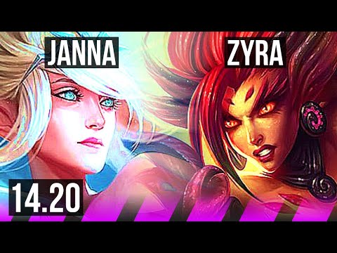 JANNA & Syndra vs ZYRA & Twitch (SUP) | 25k DMG, 1600+ games, 14/4/19 | EUW Diamond | 14.20