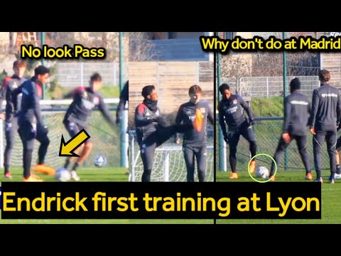Endrick Crazy footwork skills Destroy Olympique Lyon in First training session.  #realmadridnews