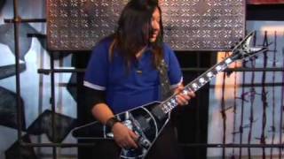 Video thumbnail for Guitar World: Eric Peterson of Testament Shows Off his Signature Old Skull V by Dean Guitars