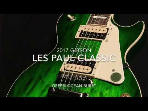 2017 Gibson Les Paul Classic Green Ocean Burst Crunch Demo
