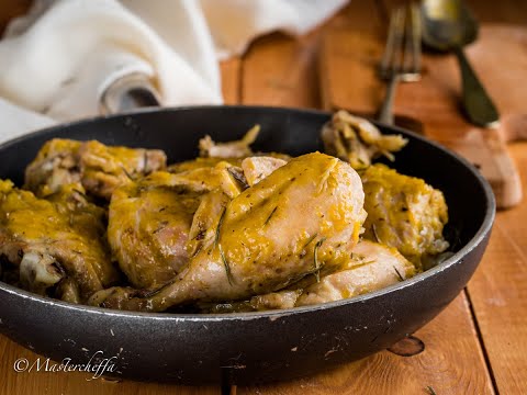 Cosce di pollo stufate con verdure