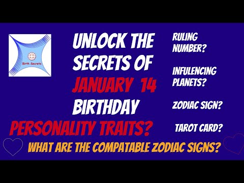 January 14 birthday personality & compatibility #zodiac #astrology #numerology #tarotcard #planets