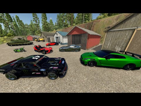 Racing with Random Barns Full of Racecars | Farming Simulator 25