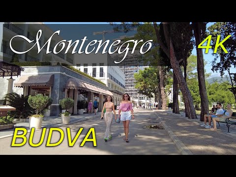 🌞Budva, Montenegro,🌡T+35C°  - 4K, Walking Tour - Travel Guide