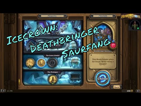 Let's Play Hearthstone:  Icecrown The Lower Citadel Deathbringer Saurfang guide