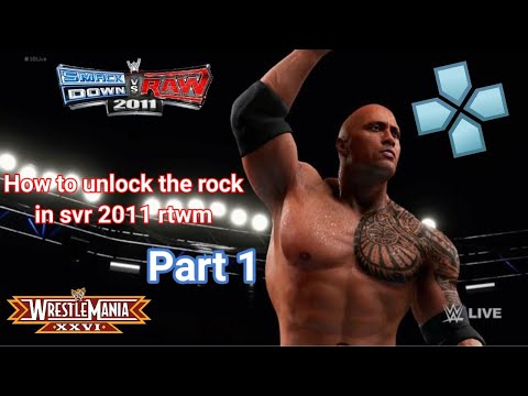 Part 1 How to unlock the rock in svr 2011 rtwm 26 PPSSPP Gameplay (Kofi kingston)
