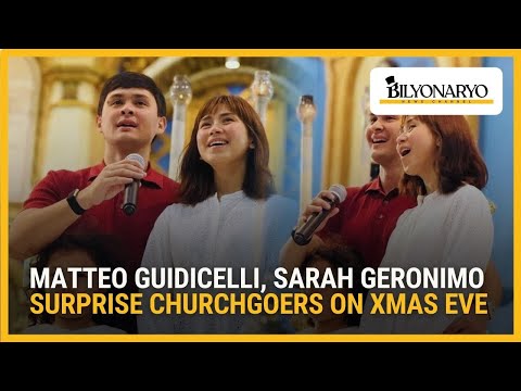 Matteo Guidicelli und Sarah Geronimo verbreiten Weihnachtsstimmung bei der Messe in Bacoor City |...