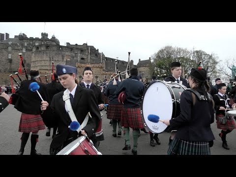 Boys’ Brigade Bands Beating Retreat at Edinburgh Castle in 2024