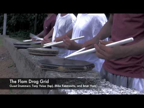 The Flam Drag Grid with Four Bushwackers Snares