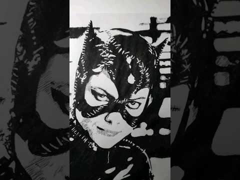 Catwoman 😼🖤🥛 #Catwoman #Gatúbela #SelinaKyle #BatmanReturns  #MichellePfeiffer #Dibujo #Drawing