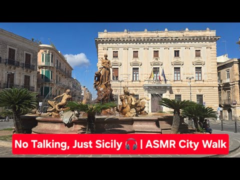 Walking in Ortigia Island, Siracusa | Ambient Sounds | Sicily Italy 4K ASMR