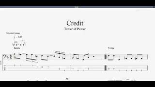 Tower of Power - Credit (bass tab)