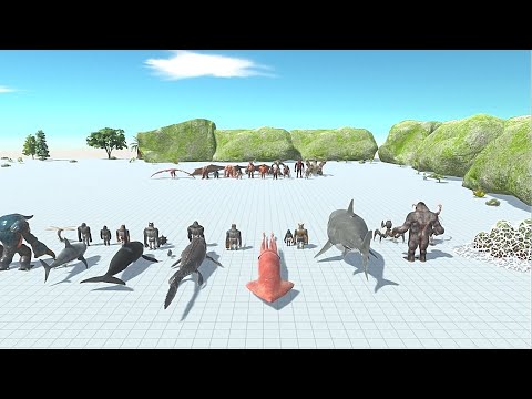 Infernal with Fantasy vs Aquatic with Mutant Primates & Alien  - Animal Revolt Battle Simulator
