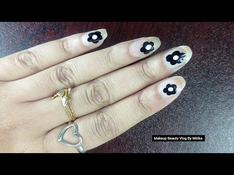 Easy floral nail art for beginners||nail art tutorial