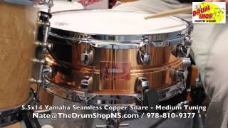 Video thumbnail for Yamaha Seamless Copper Snare 5.5x14  - The Drum Shop North Shore by Nate Morrison Drums