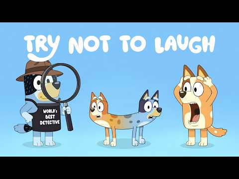 BLUEY TRY NOT TO LAUGH - Sticky double doggo?😱