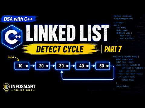 Detect Cycle in Linked List C++ | C++ DSA Series - C++ tutorial video thumbnail