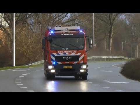 [Kapotte LED-balk] P1, Brandweer De Westereen [TS 02-4332] naar aardgas lekkage Suderwei Feanwâlden